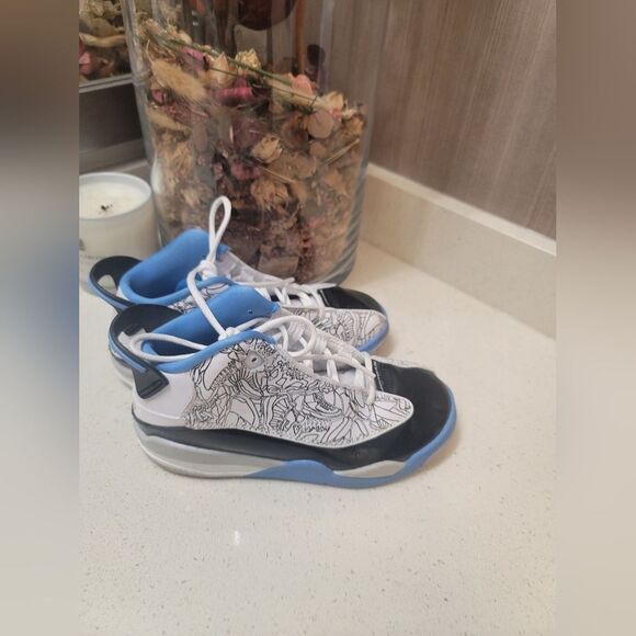 Jordan dub zero blue white and black Gs Kids Sz 13.5 C - Picture 2 of 7